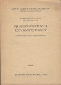 Dr. Pais István - Filozófiatörténeti szöveggyűjtemény