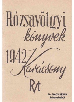  - Rózsavölgyi könyvek - 1942. Karácsony, Budapest 1942 antikvár könyv