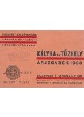  - Budapest-Salgótarjáni Gépgyár és Vasöntő Részvénytársulat Kályha és Tűzhely Árjegyzék 1933.