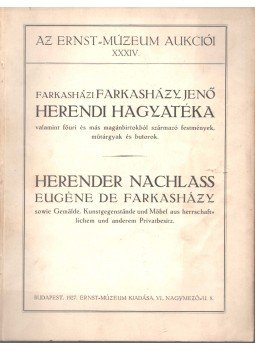 - Farkasházi Farkasházy Jenő herendi hagyatéka, Budapest 1927 antikvár könyv