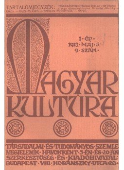  - Magyar kultúra 1913 május 5., Budapest 1913 antikvár könyv