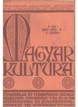  - Magyar kultúra 1913 január 5., Budapest 1913 antikvár könyv