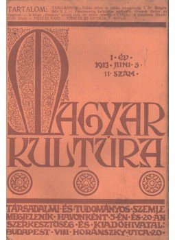  - Magyar kultúra 1913 június 5., Budapest 1913 antikvár könyv