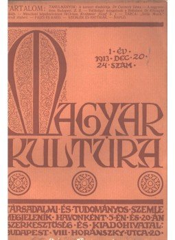  - Magyar kultúra 1913 december 20., Budapest 1913 antikvár könyv