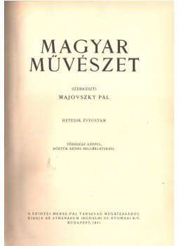 Majovszky Pál - Magyar Művészet 1931 VII. évfolyam, Budapest 1931 antikvár könyv