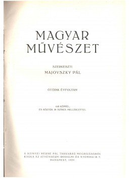 Majovszky Pál - Magyar Művészet 1929 V. évfolyam, Budapest 1929 antikvár könyv