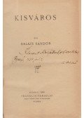 Balázs Sándor - Kisváros (dedikált)