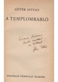 Sőtér István - A templomrabló (dedikált)
