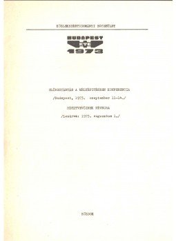  - Előregyártás a mélyépítésben konferencia résztvevőinek névsora,  1973 antikvár könyv