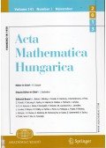 Császár Ákos - Acta Mathematica Hungarica Volume 141. Number 3. November 2013