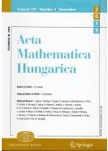 Császár Ákos - Acta Mathematica Hungarica Volume 141. Number 4. Decmber 2013