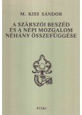 M.Kiss Sándor - A szárszói beszéd és a népi mozgalom néhány összefüggése