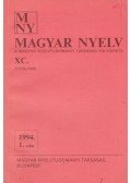Benkő Loránd - Magyar Nyelv XC. évf. 1994/1. szám
