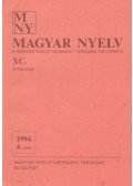 Benkő Loránd - Magyar Nyelv XC. évf. 1994/4. szám