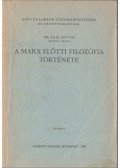 Pais István - A Marx előtti filozófia története