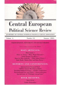 Simon János - Central European Political Science Review vol. 4. no. 12., Budapest 2003 antikvár könyv