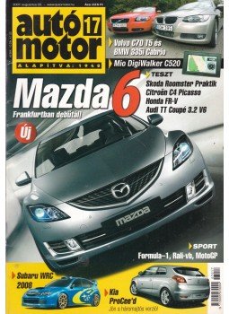 Szabó Róbert - Autó-Motor 2007. augusztus 22. Szabó Róbert - Autó-Motor 2007. augusztus 22., Budapest 2007 antikvár könyv
