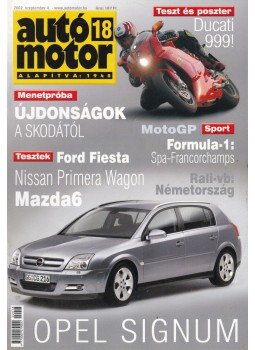 Szabó Róbert - Autó-Motor 2002. szeptember 4. Szabó Róbert - Autó-Motor 2002. szeptember 4., Budapest 2002 antikvár könyv
