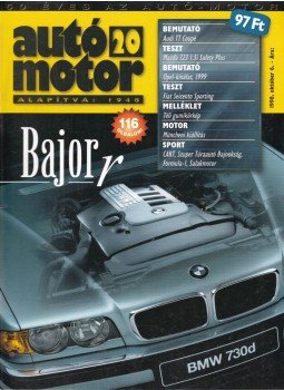 Bessenyey Krisztina, Gajdán Miklós - Autó-Motor 1998. október 6. Bessenyey Krisztina, Gajdán Miklós - Autó-Motor 1998. október 6., Budapest 1998 antikvár könyv