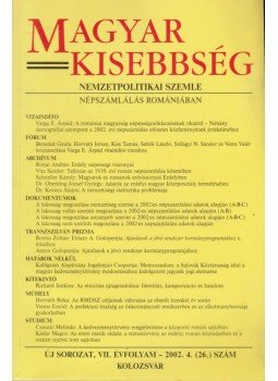Székely István - Magyar Kisebbség 2002. VII. évfolyam 4. (26.) szám, Kolozsvár 2002 antikvár könyv