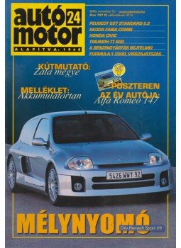 Bessenyey Krisztina, Gajdán Miklós - Autó-Motor 2000. november 21., Budapest 2000 antikvár könyv