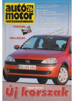 Bessenyey Krisztina, Gajdán Miklós - Autó-Motor 2000. december 19. Bessenyey Krisztina, Gajdán Miklós - Autó-Motor 2000. december 19., Budapest 2000 antikvár könyv