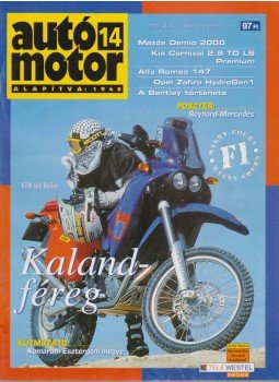 Bessenyey Krisztina, Gajdán Miklós - Autó-Motor 2000. június 4. Bessenyey Krisztina, Gajdán Miklós - Autó-Motor 2000. június 4., Budapest 2000 antikvár könyv