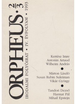 Zimonyi Zoltán - Orpheus IV. évf. 2-3. szám Zimonyi Zoltán - Orpheus IV. évf. 2-3. szám, Miskolc 1993 antikvár könyv