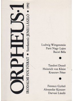 Jenei László, Zimonyi Zoltán - Orpheus III. évf. 1. szám, Miskolc 1992 antikvár könyv