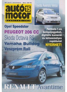 Szabó Róbert - Autó-Motor 2001. július 24., Budapest 2001 antikvár könyv