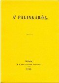 Széchenyi István - A' pálinkáról