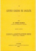Demkó Kálmán - A szepesi szászok ősi jogélete