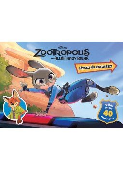  - Disney - Zootropolis -Állati nagy balhét - Játssz és ragassz, null 2016 antikvár könyv