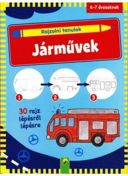 Manfred Tophoven - Rajzolni tanulok - Járművek - 6-7 éveseknek - 30 rajz lépésről lépésre, null 2018 antikvár könyv