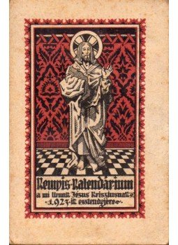  - Kempis kalendárium a mi Urunk Jézus Krisztusnak 1923-ik esztendejére, Budapest 1922 antikvár könyv