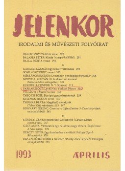 Csuhai István - Jelenkor 1993. április, Pécs 1993 antikvár könyv