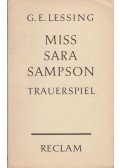 Lessing, Gotthold Ephraim - Miß Sara Sampson