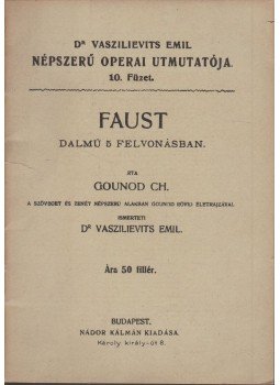 Vaszilievits Emil - Faust Vaszilievits Emil - Faust, Budapest 0 antikvár könyv