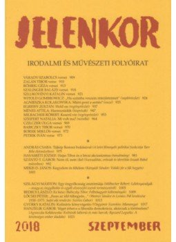  - Jelenkor - Irodalmiés művészeti folyóirat - 2018. szeptember, null 2018 antikvár könyv