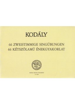 Kodály Zoltán - 66 kétszólamú énekgyakorlat Kodály Zoltán - 66 kétszólamú énekgyakorlat, Budapest 2003 antikvár könyv