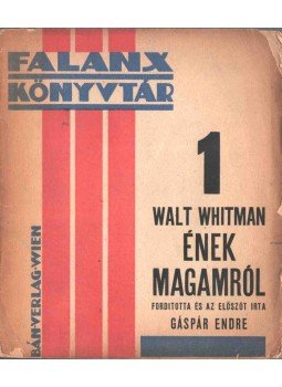 Walt Whitman - Ének magamról Walt Whitman - Ének magamról, Wien 1921 antikvár könyv