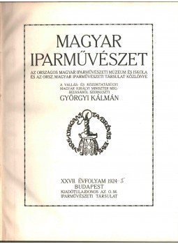 Györgyi Kálmán - Magyar iparművészet XXVII/XXVIII. évfolyam, Budapest 0 antikvár könyv