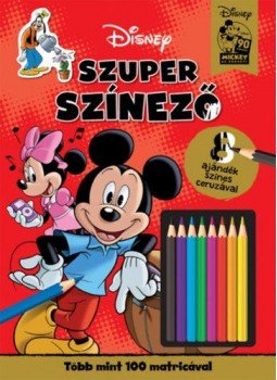  - Disney - Mickey egér - Szuper színező - ajándék színes ceruzával, null 2018 antikvár könyv