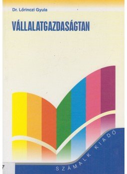 Lőrinczi Gyula dr. - Vállalatgazdaságtan Lőrinczi Gyula dr. - Vállalatgazdaságtan, Budapest 2005 antikvár könyv