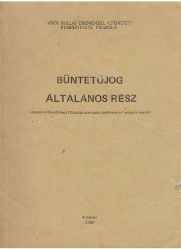 Sárkány István - Büntetőjog - Általános rész, Budapest 1989 antikvár könyv