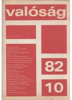 Kőrösi József - Valóság 1982/10 Kőrösi József - Valóság 1982/10, Budapest 1982 antikvár könyv