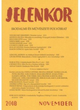  - Jelenkor - Irodalmiés művészeti folyóirat - 2018. november, null 2018 antikvár könyv
