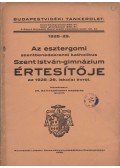 Dr. Mattyasóvszky Kasszián - Az esztergomi szentbenedekrendi katholikus Szent István-gimnázium értesítője az 1928-29. iskolai évről