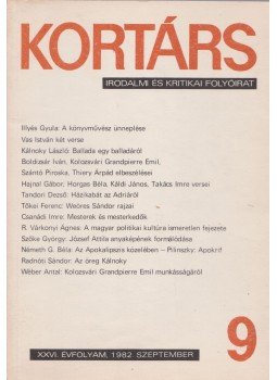 Kovács Sándor Iván - Kortárs 1984, XXVI. évf. 2. szám Kovács Sándor Iván - Kortárs 1984, XXVI. évf. 2. szám, Budapest 1984 antikvár könyv