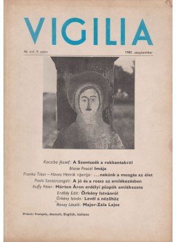 Hegyi Béla - Vigilia 1981 46. évf. 9. szám Hegyi Béla - Vigilia 1981 46. évf. 9. szám, Budapest 1981 antikvár könyv